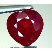 NATURAL RED RUBY HEART CUT CT.2.00