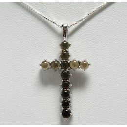 cross pendant with gemstone
