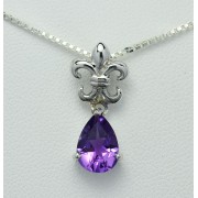 SILVER PENDANTE WITH AMETHYST 