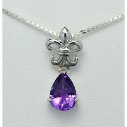 SILVER PENDANTE WITH AMETHYST 