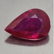 NATURAL RUBY PEAR CUT 1.87 CT.