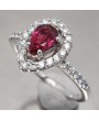 SILVER RING WITH RUBY NATURAL