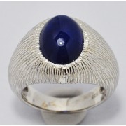 ANELLO IN ARGENTO ZAFFIRO BLU