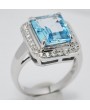 SILVER RING WITH TOPAZ NATURAL