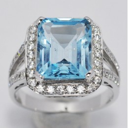 ANELLO ARGENTO CON BLU TOPAZ
