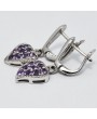 NATURALS TANZANITE IN SILVER EARRING 