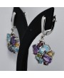SILVER EARRING WITH MIXED GEMSTONES