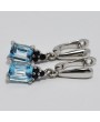 EARRING WITH TOPAZ AND SAPPHIRE