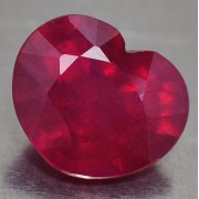 NATURAL RED RUBY HEART CUT CT.2.36