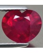 NATURAL RED RUBY HEART CUT CT.2.36