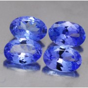 4 pcs NATURALS TANZANITE 
