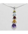 Pendente in argento gemme