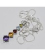 Pendente in argento gemme