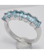 TRILOGY BLUE TOPAZ IN SILVER RING 925