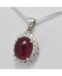 RUBY IN SILVER PENDANT