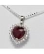 RUBY IN SILVER PENDANT