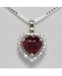 RUBY IN SILVER PENDANT