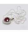 RUBY IN SILVER PENDANT