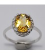 SOLITAIRE YELLOW CITRINE RING 