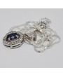 BLUE SAPPHIRE IN SILVER PENDANT