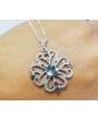 SILVER PENDANT AQUAMARINE