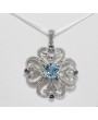 SILVER PENDANT AQUAMARINE