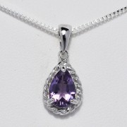 SILVER PENDANTE WITH AMETHYST
