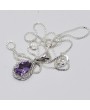 SILVER PENDANTE WITH BLUE TOPAZ