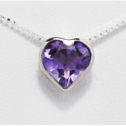 SILVER PENDANTE WITH AMETHYST