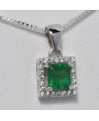 EMERALD IN SILVER PENDANT
