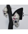 PANTHER EARRING WITH GEMSTONES