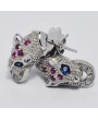 PANTHER EARRING WITH GEMSTONES