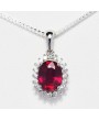 RUBY IN SILVER PENDANT