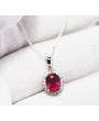 RUBY IN SILVER PENDANT