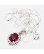 RUBY IN SILVER PENDANT
