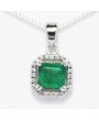 EMERALD IN SILVER PENDANT