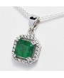 EMERALD IN SILVER PENDANT