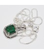 EMERALD IN SILVER PENDANT