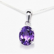 SILVER PENDANTE WITH AMETHYST
