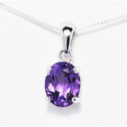 SILVER PENDANTE WITH AMETHYST