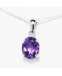 SILVER PENDANTE WITH AMETHYST