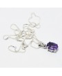 SILVER PENDANTE WITH AMETHYST