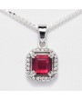 RUBY IN SILVER PENDANT