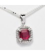 RUBY IN SILVER PENDANT