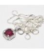 RUBY IN SILVER PENDANT